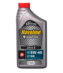 HAVOLINE 5W-40: Óleo lubrificante de última geração 100% sintético para motores de 4 tempos Flex, à gasolina, a etanol, GNV e diesel de comerciais leves, automóveis, SUVs e pick-ups.  Havoline Ultra S SAE 5W-40 é especialmente recomendado para veículos de