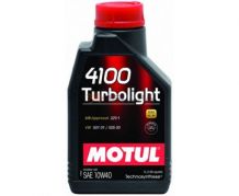 4100 Turbolight 10W40-Os lubrificantes MOTUL 4100 Technosynthese® são recomendados para os motores a Gasolina, Turbo Diesel ou GLP. Garantem uma óptima protecção contra o desgaste.